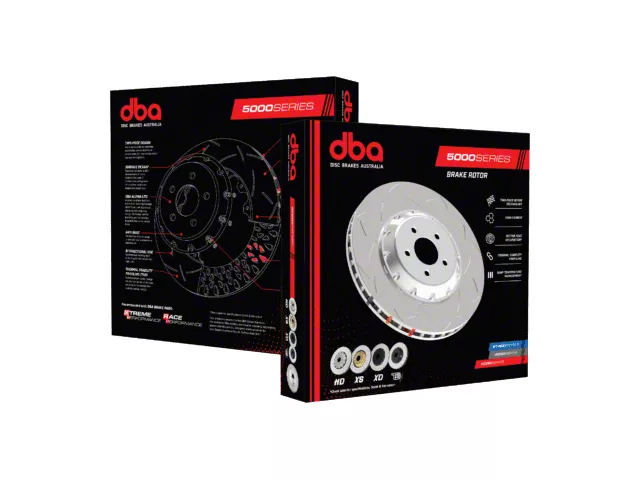 DBA 5000 Series XS Cross Drilled and Slotted Rotor Ring; Front (10-15 Camaro SS, Z/28, ZL1)