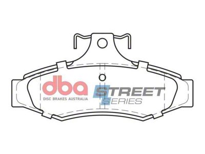 DBA Street Series Ceramic Brake Pads; Rear Pair (93-97 Camaro w/ Rear Disc Brakes)