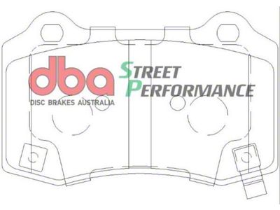DBA Street Series Ceramic Brake Pads; Rear Pair (12-15 Camaro SS; 12-24 Camaro ZL1)