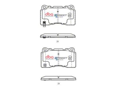 DBA Street Series EV Ceramic Brake Pads; Front Pair (16-24 Camaro LS & LT w/ 4-Piston Front Calipers; 20-24 Camaro LT1)