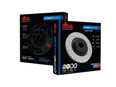 DBA Street Series T2 Slotted Rotor; Rear (10-15 Camaro SS; 12-23 Camaro ZL1)