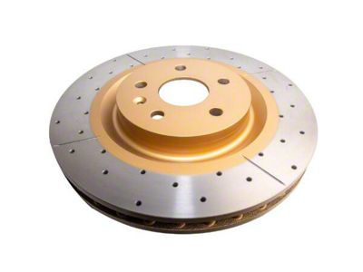 DBA Street Series XGold Cross Drilled and Slotted Rotor; Front (10-15 Camaro SS)