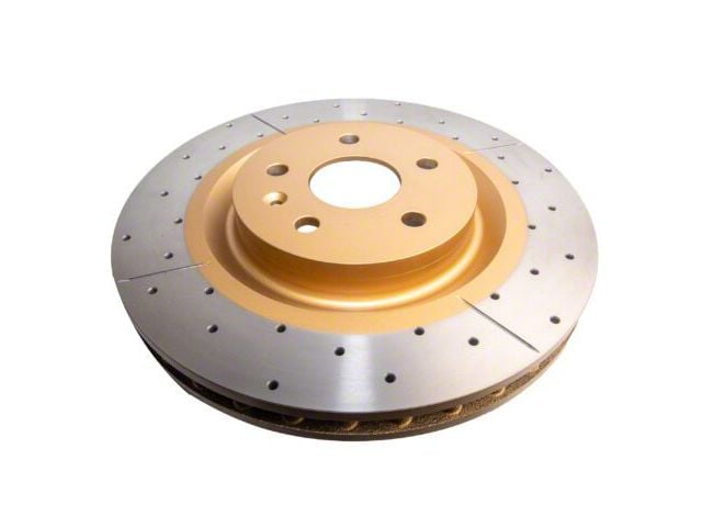DBA Street Series XGold Cross Drilled and Slotted Rotor; Front (10-15 Camaro SS)