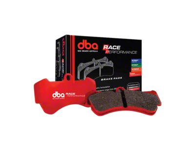 DBA Race Performance Semi-Metallic Carbon Fiber Brake Pads; Front Pair (15-23 Challenger R/T 392, R/T Scat Pack, SRT 392, SRT Hellcat, SRT Jailbreak, SRT Super Stock & T/A 392 w/ 6-Piston Front Calipers)