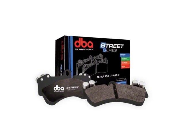DBA Street Series Ceramic Brake Pads; Front Pair (15-23 Challenger R/T 392, R/T Scat Pack, SRT 392, SRT Hellcat, SRT Jailbreak, SRT Super Stock & T/A 392 w/ 6-Piston Front Calipers)