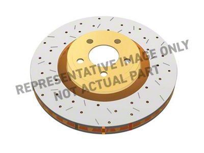 DBA 4000 Series XS Gold Cross Drilled and Slotted Rotor; Front (97-04 Corvette C5; 05-13 Corvette C6 Base)