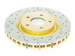 DBA 4000 Series XS Gold Cross Drilled and Slotted Rotor; Front (97-04 Corvette C5; 05-13 Corvette C6 Base)