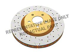 DBA 4000 Series XS Gold Cross Drilled and Slotted Rotor; Rear (14-19 Corvette C7 Stingray w/ Standard JL9 Brake Package)