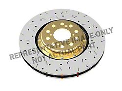 DBA 5000 Series XS Cross Drilled and Slotted Rotor; Front (06-13 Corvette C6 427, Grand Sport, Z06 w/o Z07 Brake Package)