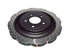 DBA 4000 Series XD Cross Drilled Rotor; Rear (15-23 Mustang GT, EcoBoost w/ Performance Pack)