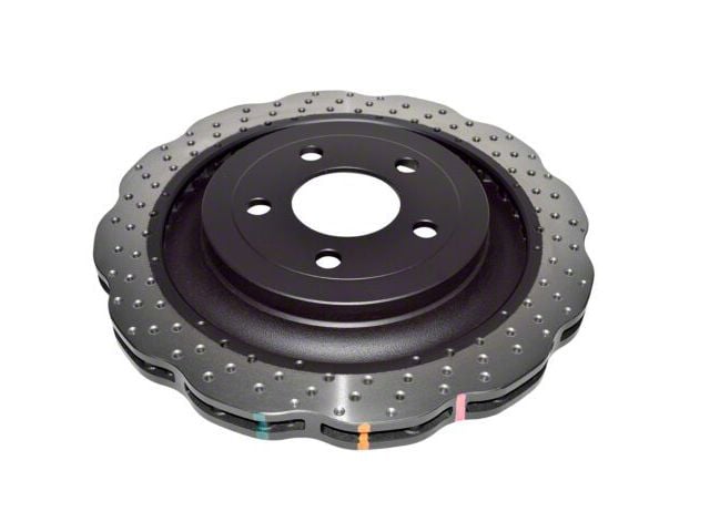 DBA 4000 Series XD Cross Drilled Rotor; Rear (15-23 Mustang GT, EcoBoost w/ Performance Pack)