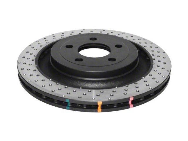 DBA 4000 Series XD Cross Drilled Rotor; Rear (15-23 Mustang GT, EcoBoost w/ Performance Pack)