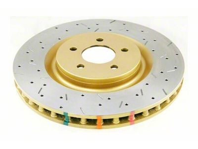DBA 4000 Series XS Cross Drilled and Slotted Rotor; Front (11-14 Mustang GT w/ Performance Pack; 12-13 Mustang BOSS 302; 07-12 Mustang GT500)