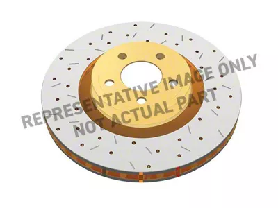 DBA 4000 Series XS Cross Drilled and Slotted Rotor; Front (11-14 Mustang GT w/o Performance Pack)