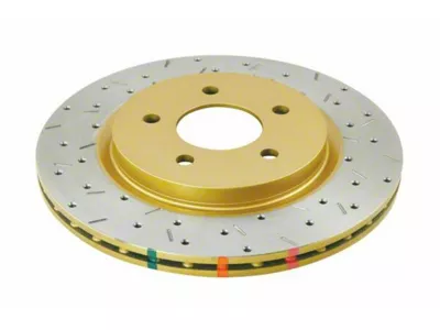 DBA 4000 Series XS Cross Drilled and Slotted Rotor; Rear (05-14 Mustang, Excluding 13-14 GT500)