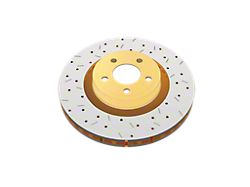 DBA 4000 Series XS Gold Cross Drilled and Slotted Rotor; Front (94-04 Mustang Cobra, Bullitt, Mach 1)