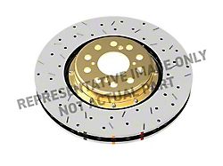 DBA 5000 Series XS Cross Drilled and Slotted Rotor; Front (94-04 Mustang Cobra, Bullitt, Mach 1)