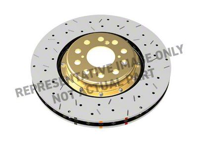 DBA 5000 Series XS Cross Drilled and Slotted Rotor; Front (13-14 Mustang GT500)