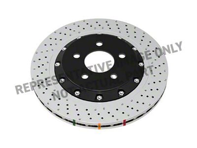 DBA 5000 Series XS Cross Drilled and Slotted Rotor; Front (15-23 Mustang GT w/ Performance Pack)