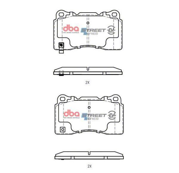 DBA Mustang Street Series EV Ceramic Brake Pads; Front Pair DB1678SSEV ...