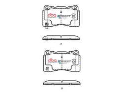 DBA Street Series EV Ceramic Brake Pads; Front Pair (11-14 Mustang GT w/ Performance Pack; 12-13 Mustang BOSS 302; 07-12 Mustang GT500)