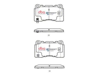 DBA Street Series EV Ceramic Brake Pads; Front Pair (11-14 Mustang GT w/ Performance Pack; 12-13 Mustang BOSS 302; 07-12 Mustang GT500)