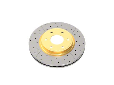 DBA Street Series XGold Cross Drilled and Slotted Rotor; Front (94-04 Mustang Cobra, Bullitt, Mach 1)
