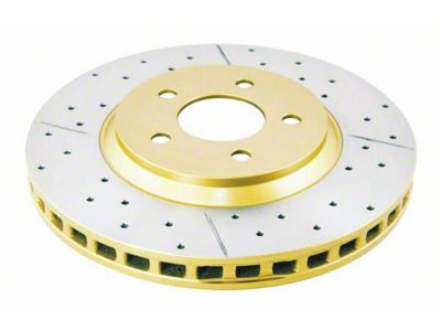 DBA Street Series XGold Cross Drilled and Slotted Rotor; Front (05-10 Mustang GT; 11-14 Mustang V6)