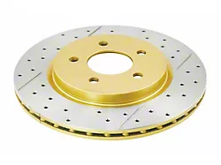 DBA Street Series XGold Cross Drilled and Slotted Rotor; Rear (05-14 Mustang, Excluding 13-14 GT500)