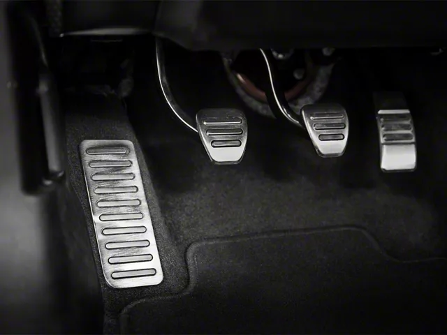 SpeedForm Dead Pedal Cover; Polished (15-23 Mustang)