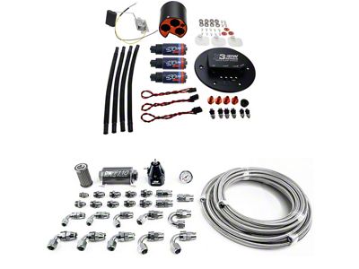DeatschWerks X3 Series Fuel Pump Module with Triple DW400s Pump and PTFE Plumbing Kit (98-04 Mustang GT)