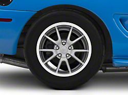 Deep Dish FR500 Style Anthracite Wheel; Rear Only; 17x10.5; 27mm Offset (94-98 Mustang)