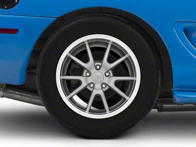Deep Dish FR500 Style Anthracite Wheel; Rear Only; 17x10.5; 27mm Offset (94-98 Mustang)