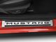 Defenderworx Door Sill Plates with Mustang Logo; Brushed (15-22 Mustang)