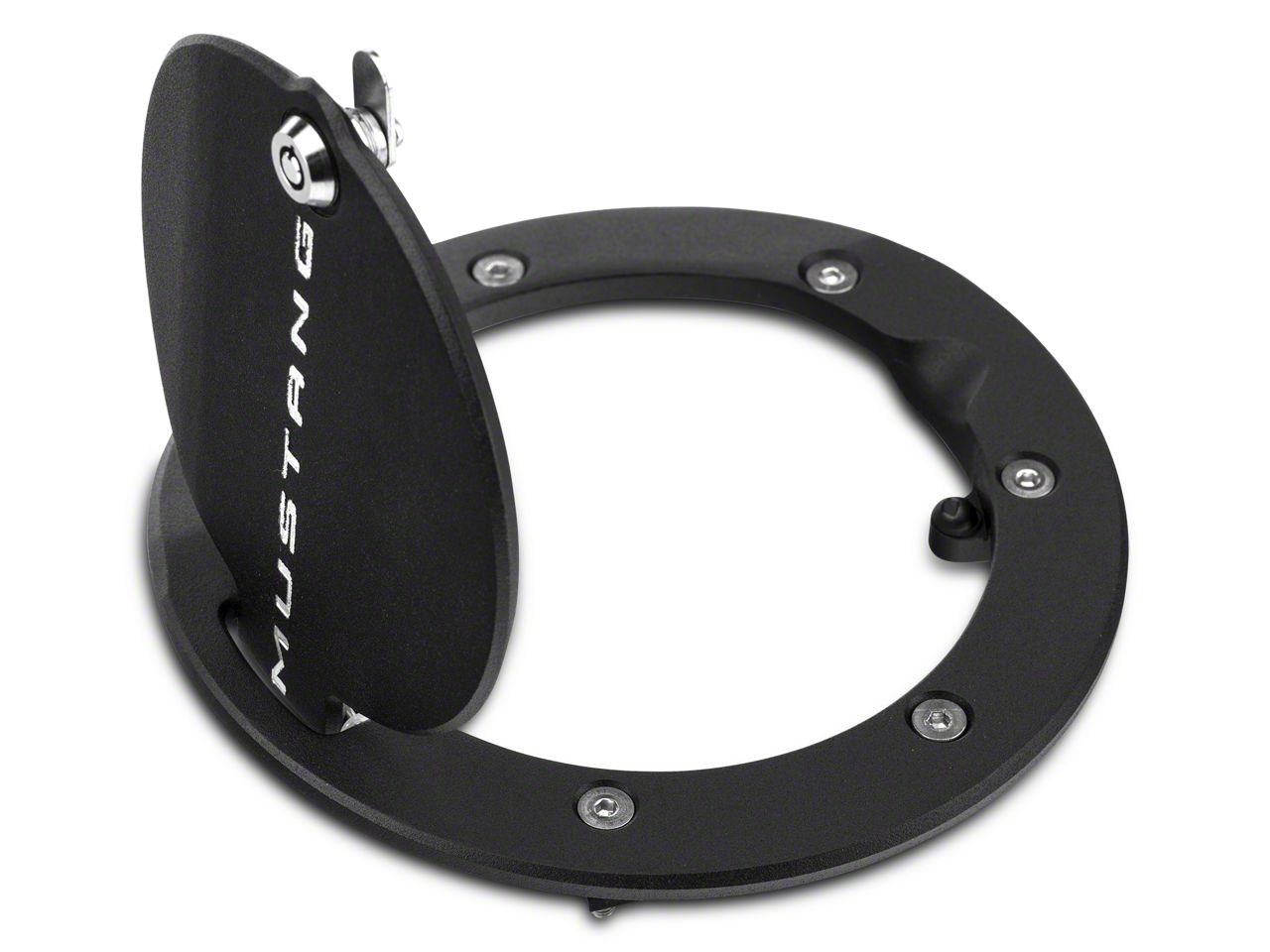 ロックフォード Defenderworx Mustang Locking Fuel Door with Mustang Logo; Two Tone