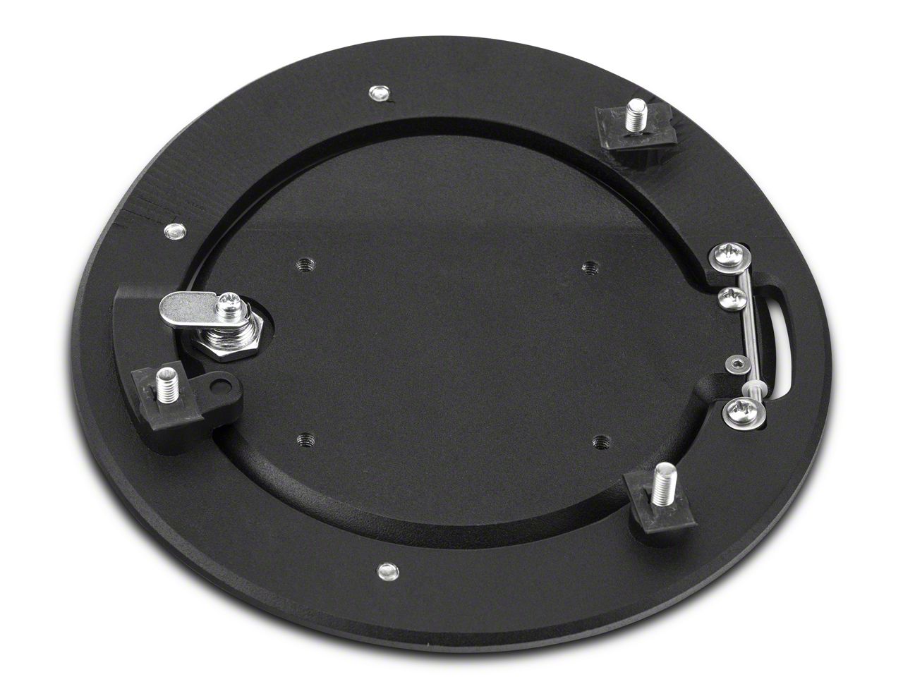 Defenderworx Mustang Locking Fuel Door with Mustang Logo; Two Tone