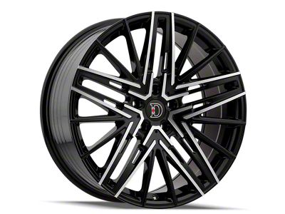 Defy D04 Gloss Black Machined Wheel; 20x8.5 (10-14 Mustang)