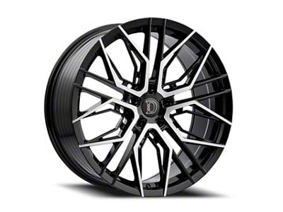 Defy D05 Gloss Black Machined Wheel; 18x8 (10-14 Mustang GT w/o Performance Pack, V6)