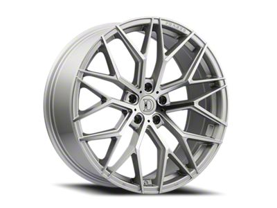 Defy D07 Silver Machined Wheel; 18x8 (10-14 Mustang GT w/o Performance Pack, V6)