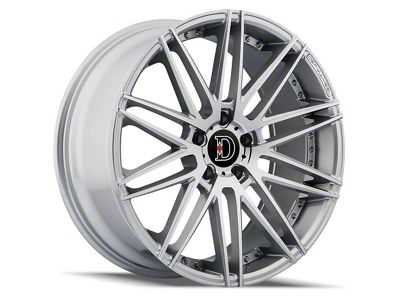Defy D01 Silver Machined Wheel; 20x9 (15-23 Mustang GT, EcoBoost, V6)