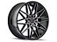 Defy D03 Gloss Black Machiend with Dark Tint Wheel; 20x8.5 (15-23 Mustang GT, EcoBoost, V6)