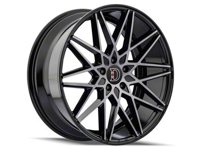 Defy D03 Gloss Black Machiend with Dark Tint Wheel; 20x8.5 (15-23 Mustang GT, EcoBoost, V6)