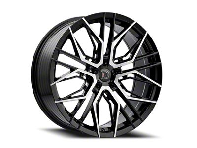 Defy D05 Gloss Black Machined Wheel; 20x8.5 (15-23 Mustang GT, EcoBoost, V6)