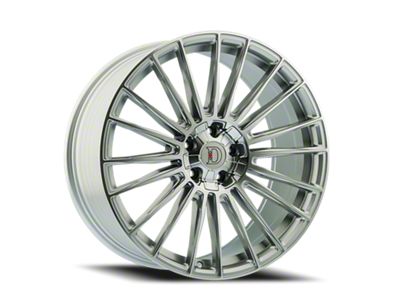 Defy D12 Silver Machine Wheel; 20x8.5; 38mm Offset (15-23 Mustang GT, EcoBoost, V6)
