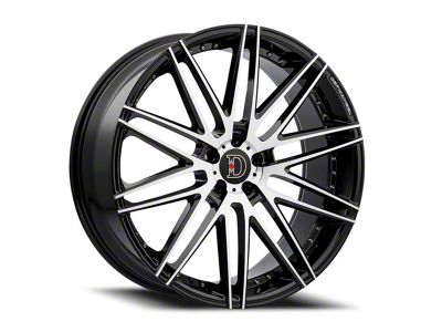 Defy D01 Gloss Black Machined Wheel; 20x9; 40mm Offset (24-25 Mustang)