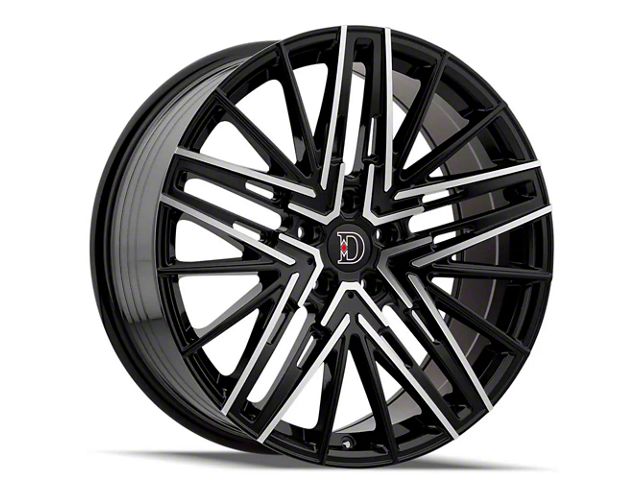 Defy D04 Gloss Black Machined Wheel; 20x8.5 (2024 Mustang)