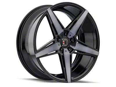 Defy D02 Gloss Black Machined with Dark Tint Wheel; 20x8.5 (16-24 Camaro)