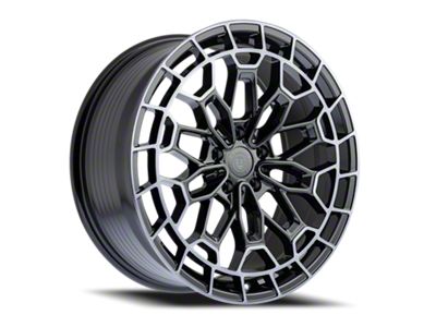 Defy D13 Gloss Black Dark Tint Wheel; 20x8.5; 32mm Offset (16-24 Camaro, Excluding SS w/ 6-Piston Front Calipers & ZL1)