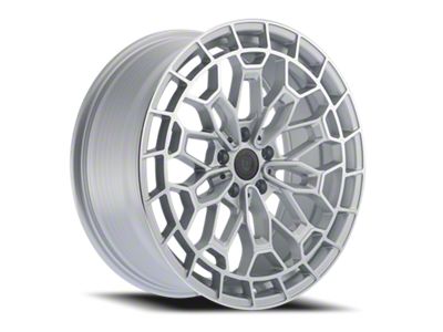 Defy D13 Silver Machine Wheel; 20x8.5; 32mm Offset (16-24 Camaro, Excluding SS w/ 6-Piston Front Calipers & ZL1)