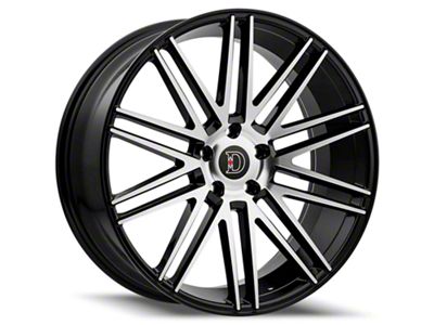 Defy D09 Gloss Black Machined Wheel; 20x8.5; 38mm Offset (05-09 Mustang)